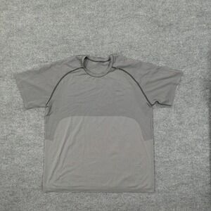 Lululemon Shirt Mens 2XL Gray Seamless Performance Athletic Training Workout